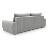 Divano Letto con Penisola Grigio Contenitore Reversibile 253x153 cm, Reclinabile - Paullo