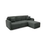 Divano Letto con Penisola Grigio Scuro Contenitore Reclinabile 245x185 cm, Reversibile - Ranco