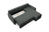 Divano Letto con Penisola Grigio Scuro Contenitore Reclinabile 245x185 cm, Reversibile - Ranco
