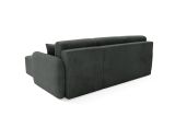 Divano Letto con Penisola Grigio Scuro Contenitore Reclinabile 245x185 cm, Reversibile - Ranco