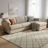 Divano Letto con Penisola Grigio Tortora Sfoderabile Contenitore 260x160 cm, Idrorepellente Multiposizione Made in Italy - Sumirago