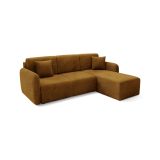 Divano Letto con Penisola Marrone Contenitore Reversibile 245x185 cm, Reclinabile - Ranco