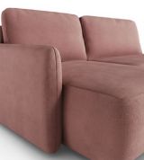 Divano Letto con Penisola Rosa Contenitore Reclinabile 229x148 cm, Cuscini Sfoderabili - Rezzo