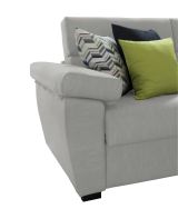 Divano letto con penisola Tolle, 285x160 h100 cm, Grigio chiaro