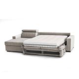 Divano letto con penisola tortora 260x95cm - Aloet