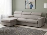 Divano letto con penisola tortora 260x95cm - Aloet