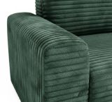 Divano Letto con Penisola Verde Contenitore Reclinabile 268x163 cm, Cuscini Sfoderabili - Folgarida