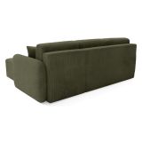 Divano Letto con Penisola Verde Contenitore Reversibile 245x185 cm, Reclinabile - Ranco