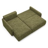 Divano Letto con Penisola Verde Oliva Contenitore Reclinabile 207x148 cm, Reversibile - Pagno