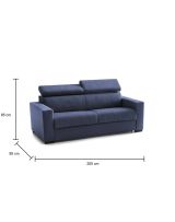 Divano letto contenitore blu 200x95cm - Algo
