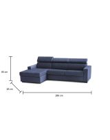 Divano letto contenitore blu 280x95cm - Alibabah