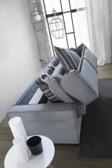 Divano letto contenitore grigio 200x95cm - Adalberto