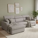Divano letto contenitore grigio 260x95cm - Aloet