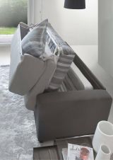 Divano letto contenitore grigio e antracite 180x95cm - Akito