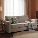 Divano letto contenitore tortora 160x95cm - Alk