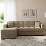 Divano letto design beige 227x150cm - Armadillo