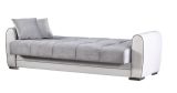 Divano letto design bianco e grigio 220x84cm - Dike