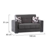 Divano letto design grigio 160x85cm - Anikide