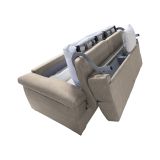 Divano letto doppio tortora 205x95cm - Contrada