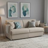Divano letto due piazze beige 200x95cm - Gravere