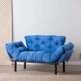 Divano letto economico blu 155x70cm - Guchol