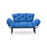 Divano letto economico blu 155x70cm - Guchol