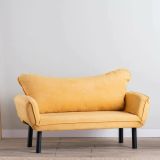 Divano letto economico design giallo 140x65cm - Hone