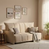 Divano letto elegante beige 150x90cm - Alaric