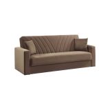 Divano letto in legno beige 214x81cm - Adda