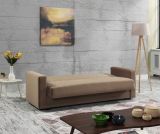 Divano letto in legno beige 214x81cm - Adda