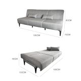 Divano letto in legno grigio 190x70cm - Aza