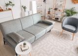 Divano letto in legno grigio 190x70cm - Aza
