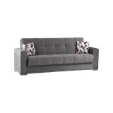 Divano letto in legno grigio 226x85cm - Arbano