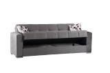 Divano letto in legno grigio 226x85cm - Arbano