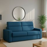 Divano letto in legno massello blu 200x95cm - Sonico
