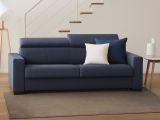 Divano letto in legno massello blu 220x95cm - Action