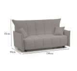 Divano letto in legno massello grigio 190x90cm - Ardis