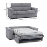 Divano letto in legno massello grigio 225x95cm - Nus