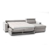 Divano letto in legno massello grigio 260x95cm - Alibella
