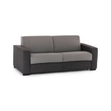 Divano letto in legno massello grigio e antracite 220x95cm - Estia