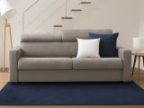 Divano letto in legno massello tortora 200x95cm - Algo
