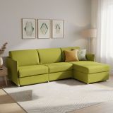Divano letto in legno massello verde 260x160cm - Sumirago