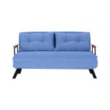Divano letto in metallo blu 133x78cm - Calvin