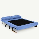 Divano letto in metallo blu 133x78cm - Calvin