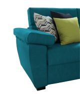 Divano letto in tessuto azzurro 225x95cm - Paceco