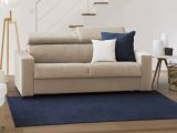 Divano letto in tessuto beige 200x95cm - Amalfi