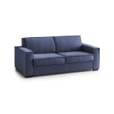 Divano letto in tessuto blu 180x95cm - Alisa