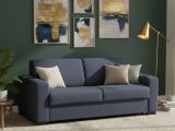Divano letto in tessuto blu 200x95cm - Andymion