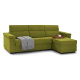 Divano letto in tessuto verde 285x160cm - Ganzaria