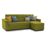 Divano letto in tessuto verde 285x160cm - Ganzaria